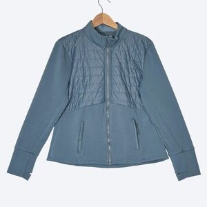 Avalanche Outdoor Supply‎ Womens L Blue Puffer Quilted Jacket Full Zip